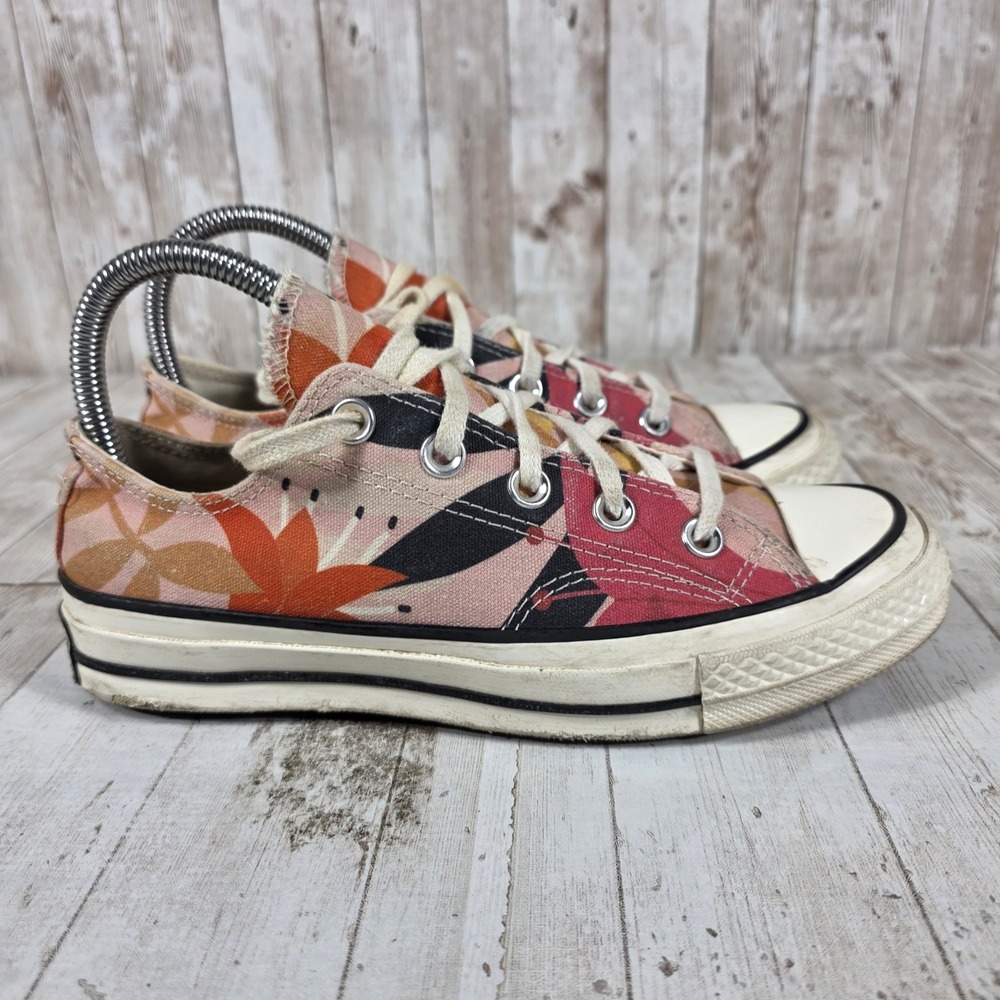 Converse Chuck 70 Ox Floral Low Top Sneakers Red Orange 568376C Womens 6